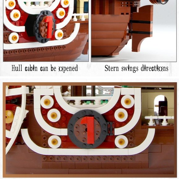 One Piece LARGE 18" Thousand Sunny Boat EPIC Building Blocks Set Luffy S… - Picture 6 of 12